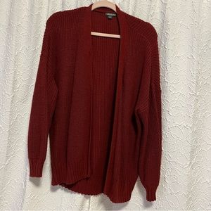 Plus Size Wild Fable Red Open Cardigan